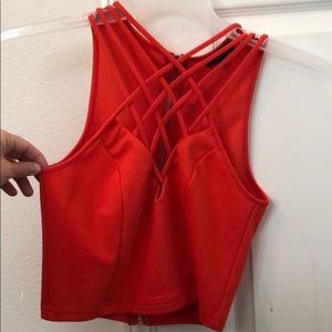 Orange/red crop top